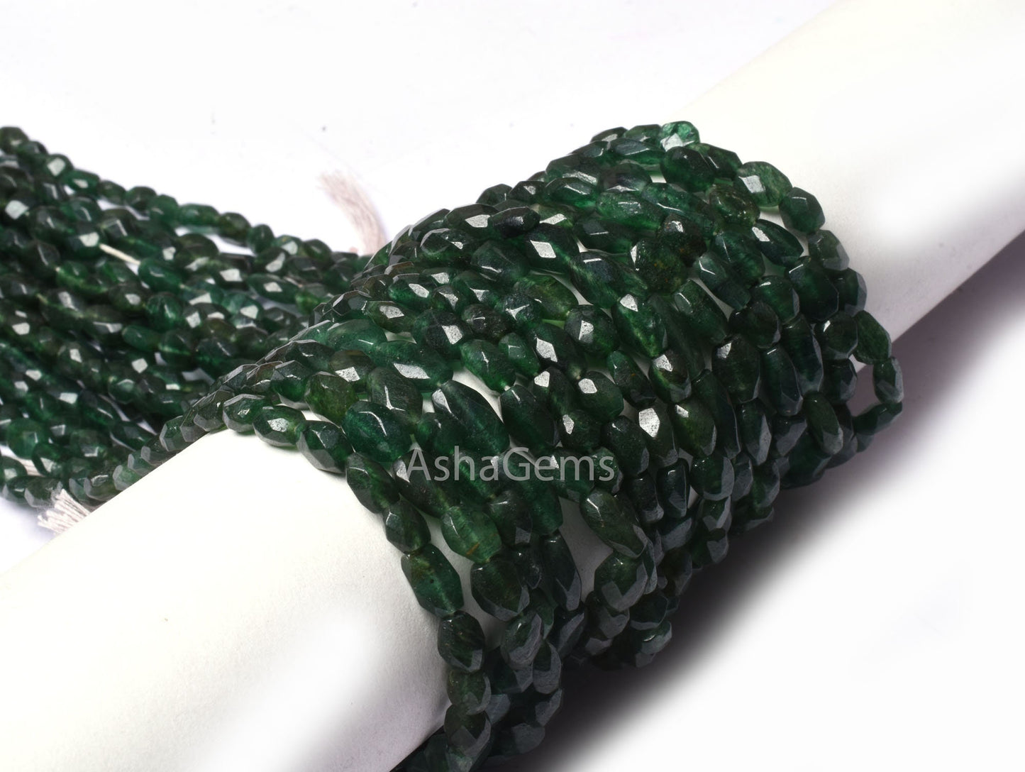 Beautiful Green Mica Faceted Oval Shape Beads,13" Strand Natural Mica Indian Cut Oval Gemstone Beads Green Mica Handmade Briolette Bead SALE