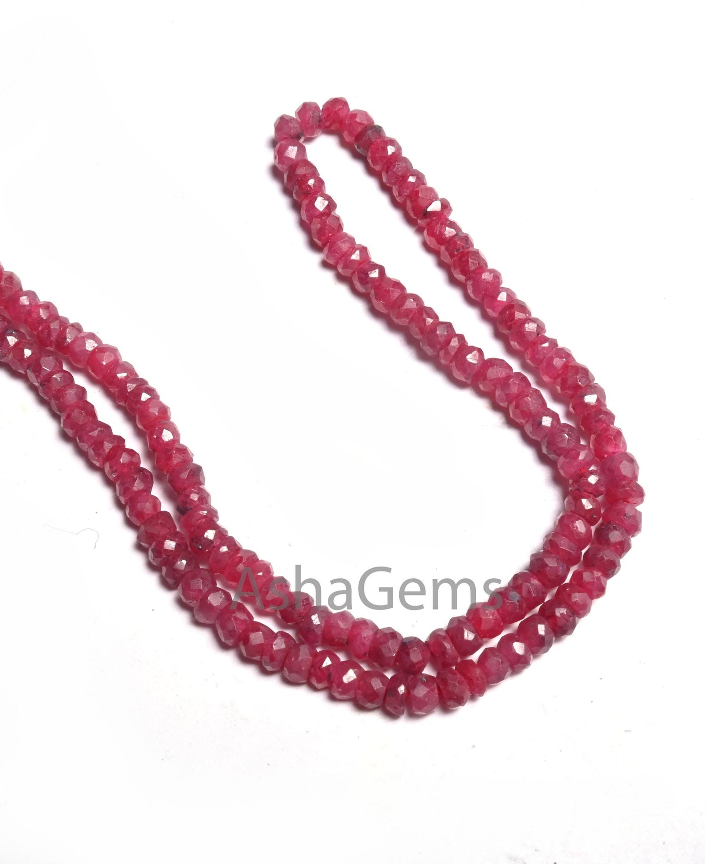 Red Ruby Corundum Faceted Beads,12.5" Ruby Indian Cut Rondelle gemstone beads, Ruby Corrundum Indian Cut beads For Necklace Jewelry Crafts