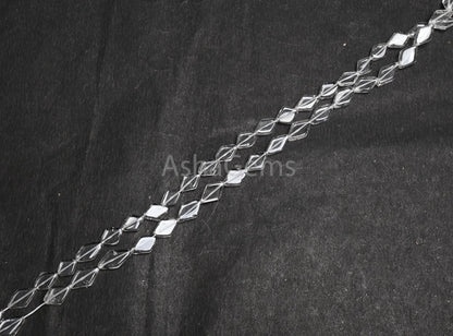 Natural Clear Crystal Quartz fancy Kite Shape Handmade Beads,13"White Crystal Quartz Smooth Rhombus Handmade Beads Jewelry Making Craft SALE