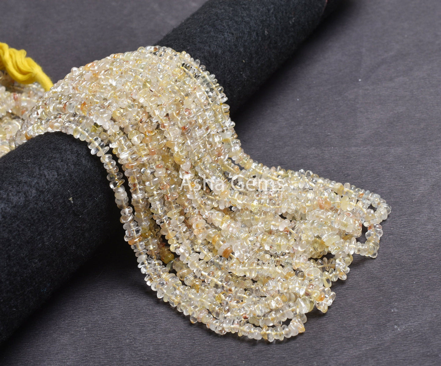 Beautiful Yellow Topaz Smooth Uncut Chip Gemstone Beads,9/18" Strand Golden Topaz Raw Rough Polish Beads, Topaz far Uneven Chip Bead Jewelry