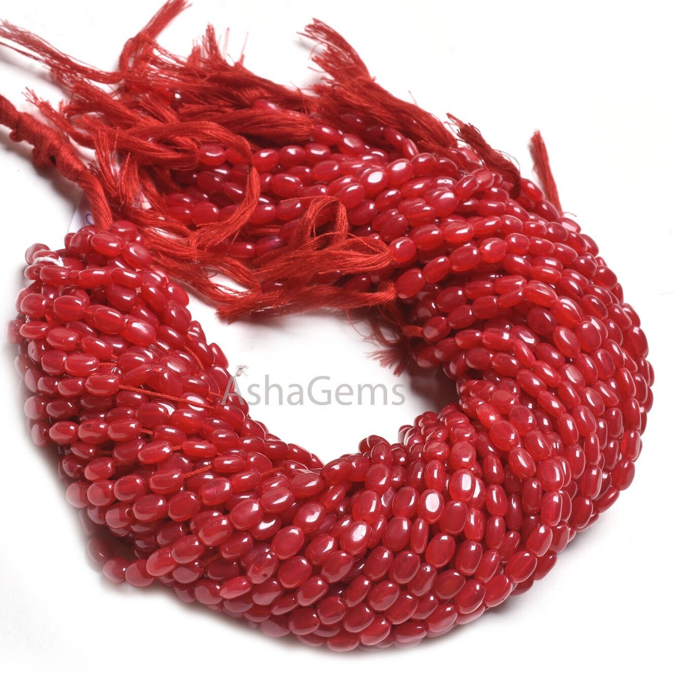 Beautiful Red Quartz Smooth Oval Shape Beads,5-7 mm Red Quartz Handmade Oval Straight Drill Gemstone Beads AAA Red Bead Jewelry Making SALE