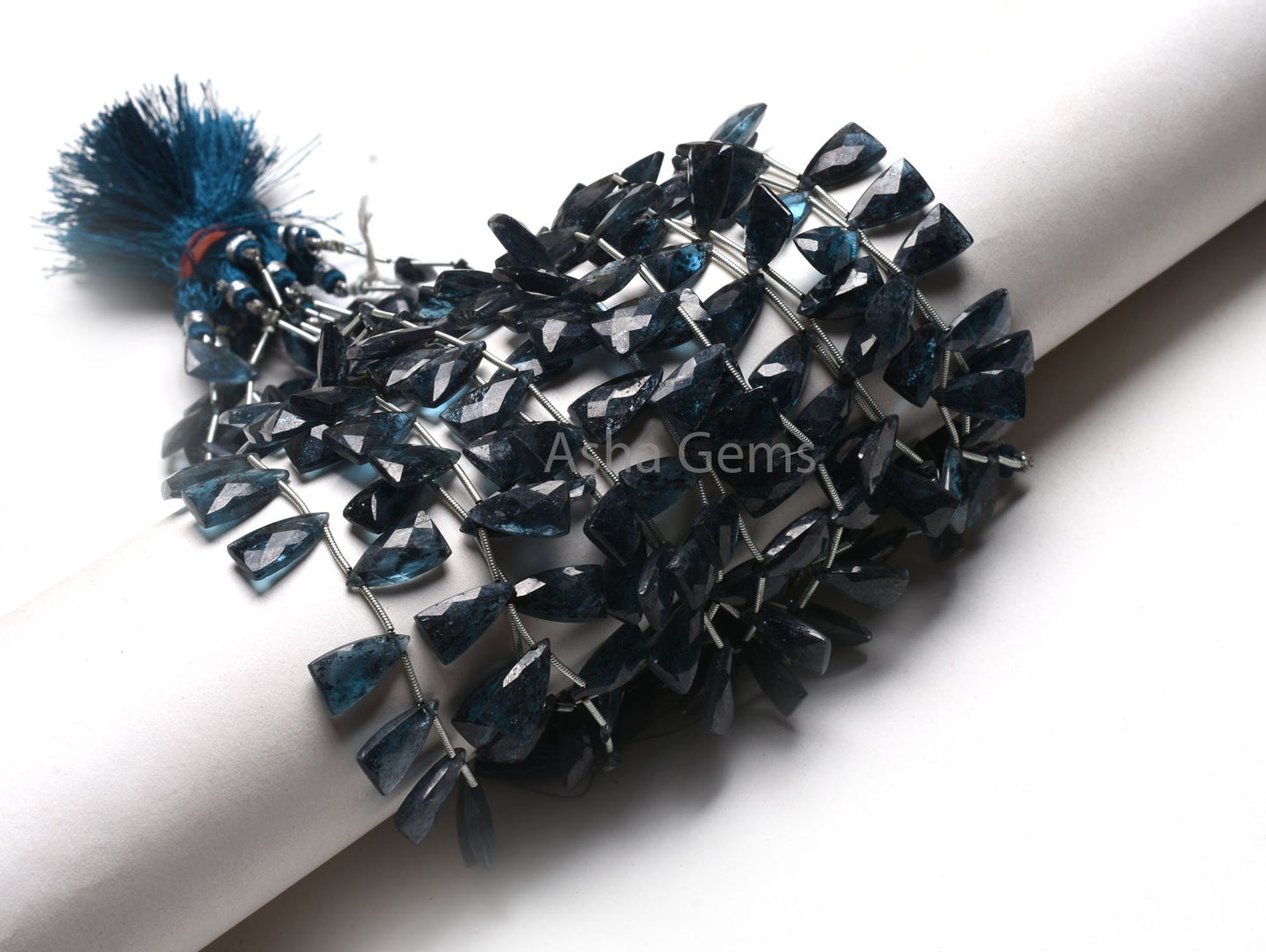 Beautiful Kyanite Faceted Fancy Shape Gemstone Beads, Natural Blue Kyanite Fancy Briolette Side Drill Beads, Kyanite Bead Jewelry Craft SALE
