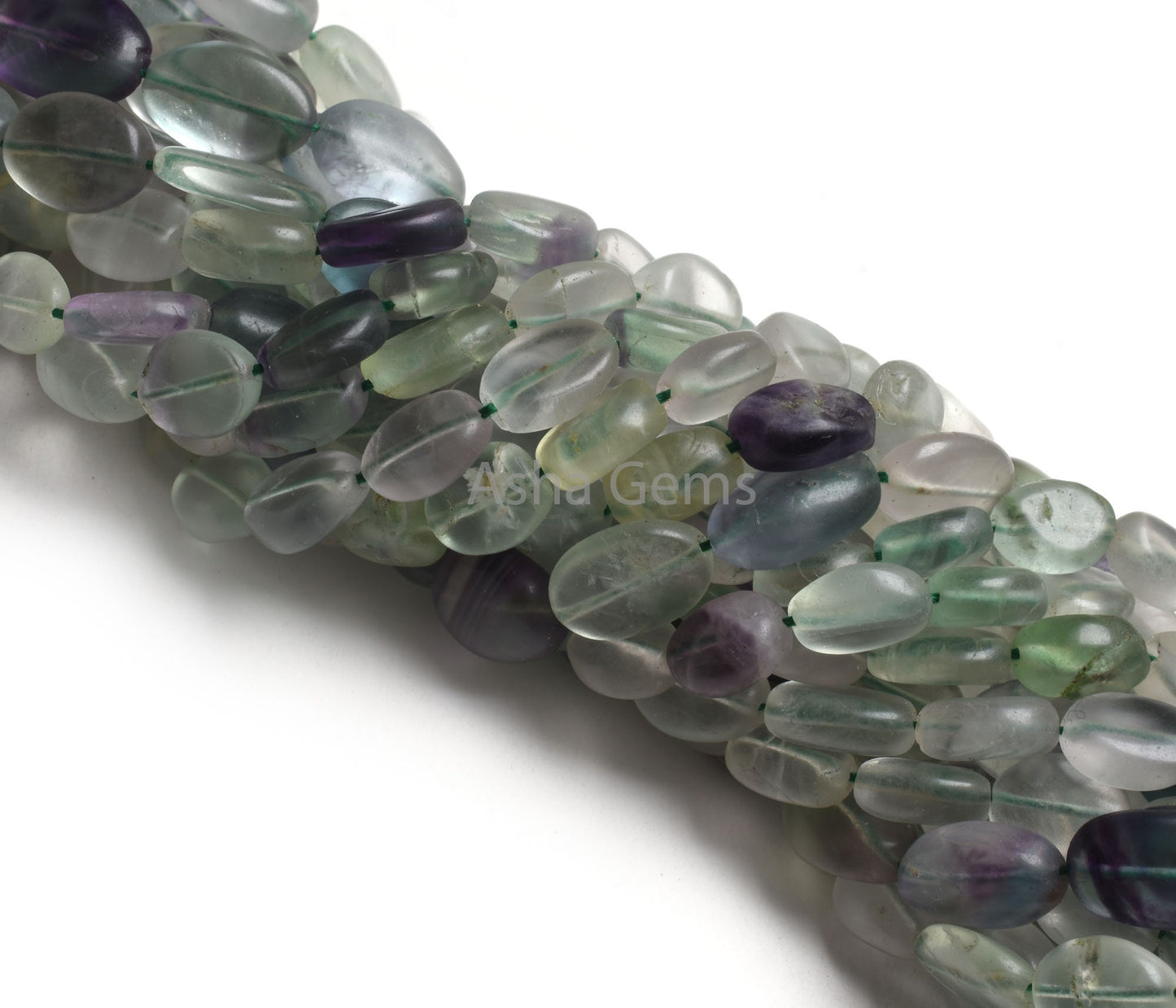 Beautiful Fluorite Smooth Oval Gemstone Beads, Natural Shaded Green Fluorite Plain Handmade Oval Straight Drill Beads, Fluorite Bead Jewelry