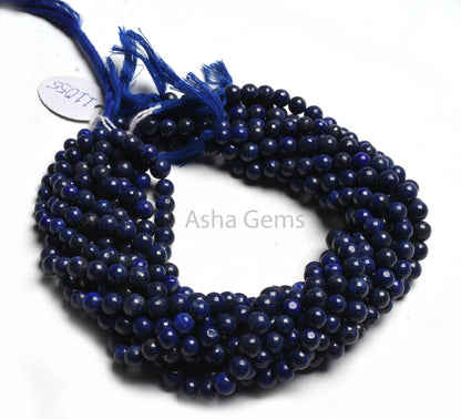 Natural Blue Lapis Smooth Round Ball Gemstone Beads,13" Strand Fine Lapis Lazuli Beads, Lapis Plain Round Shape Bead Jewelry Handicraft SALE