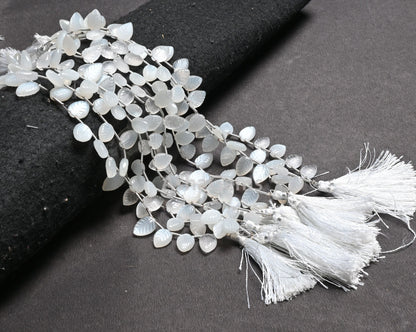 Natural White Moonstone fancy Leaves Carving Handmade Beads, AAA Quality Moonstone Carved Pear Briolette Teardrop Gemstone Bead Jewelry SALE
