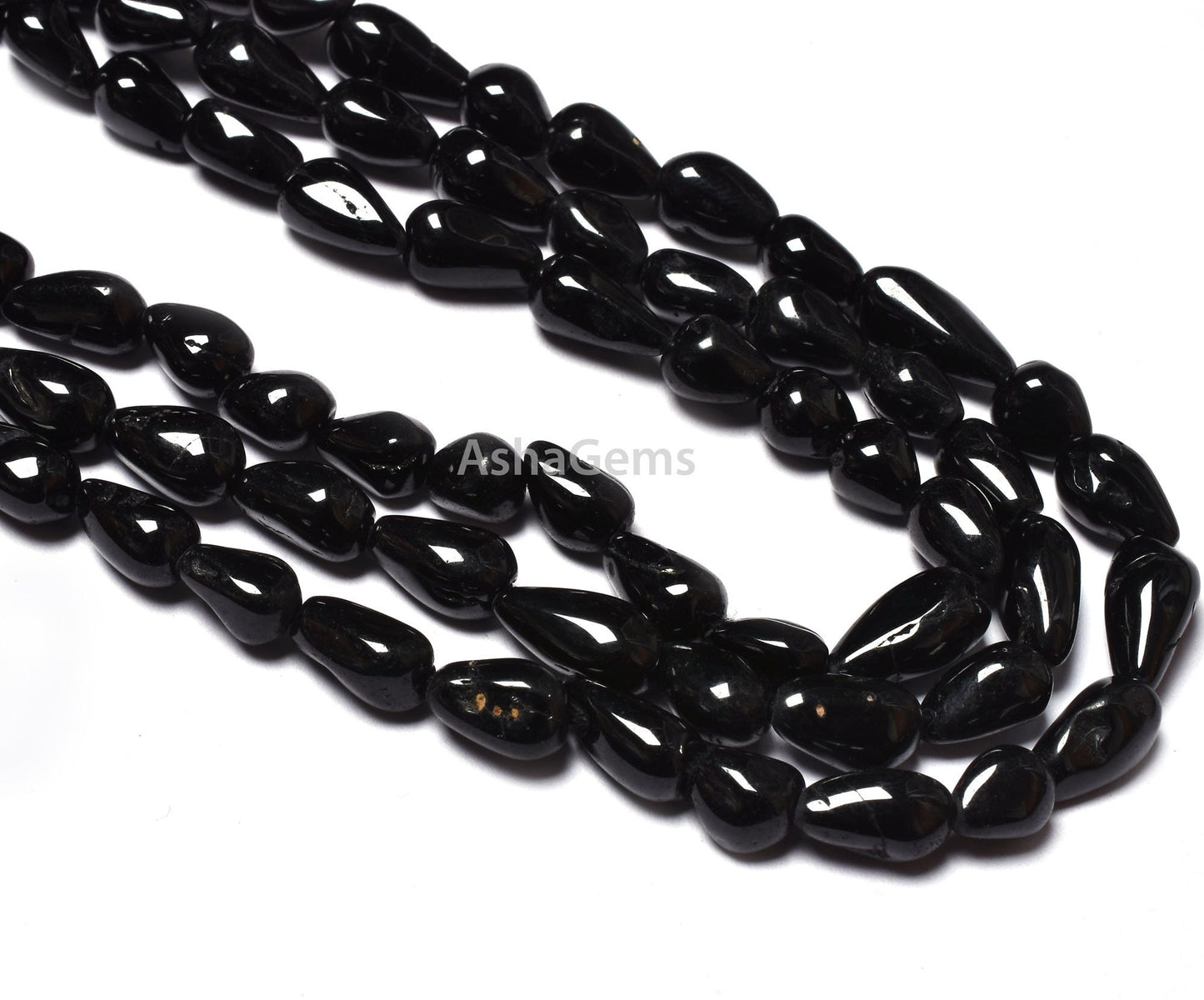 Natural Black Spinal Drops Shape Beads Black Spinal Smooth Teardrops Beads, Black Spinal Drops Beads, Briolette Beads For Jewelry Craft SALE