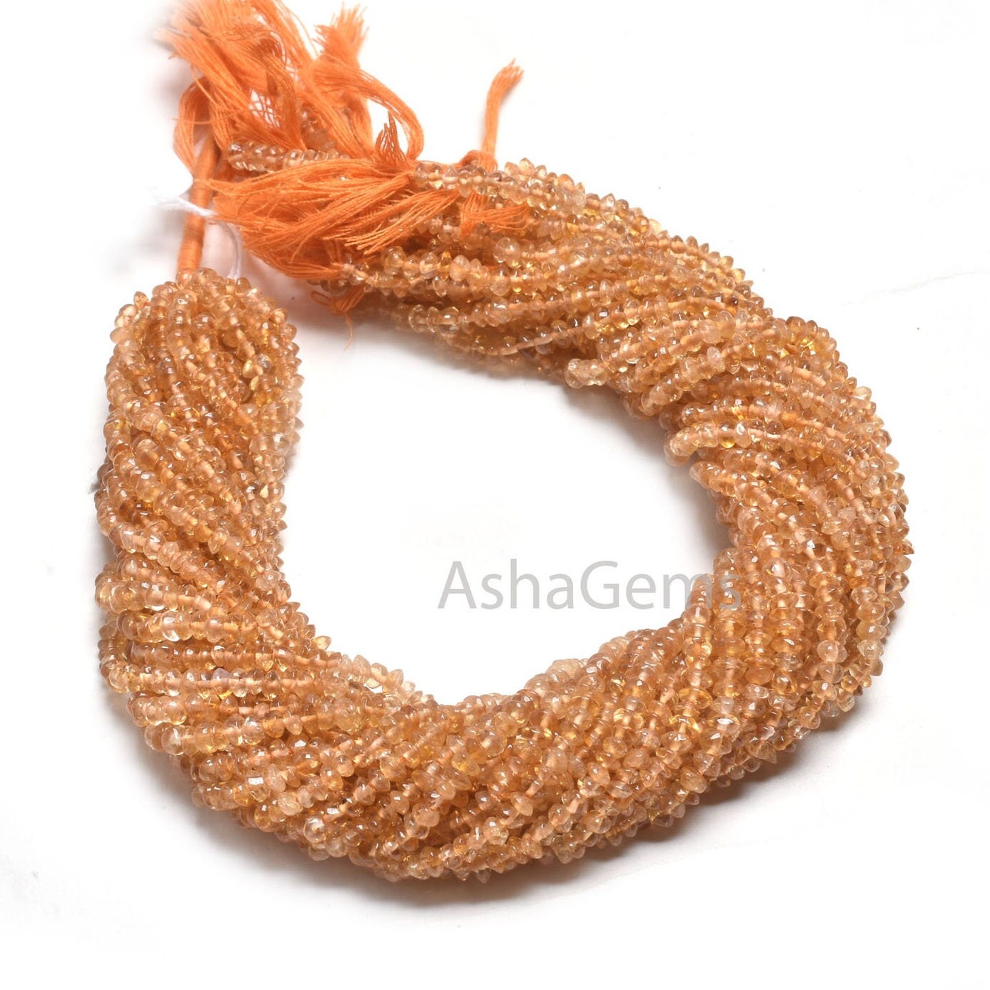 3.5mm Natural Yellow Citrine Quartz Smooth Handmade Button Shape Gemstone Beads,12"Fine Strand Citrine Button Center Drill Bead Jewelry SALE