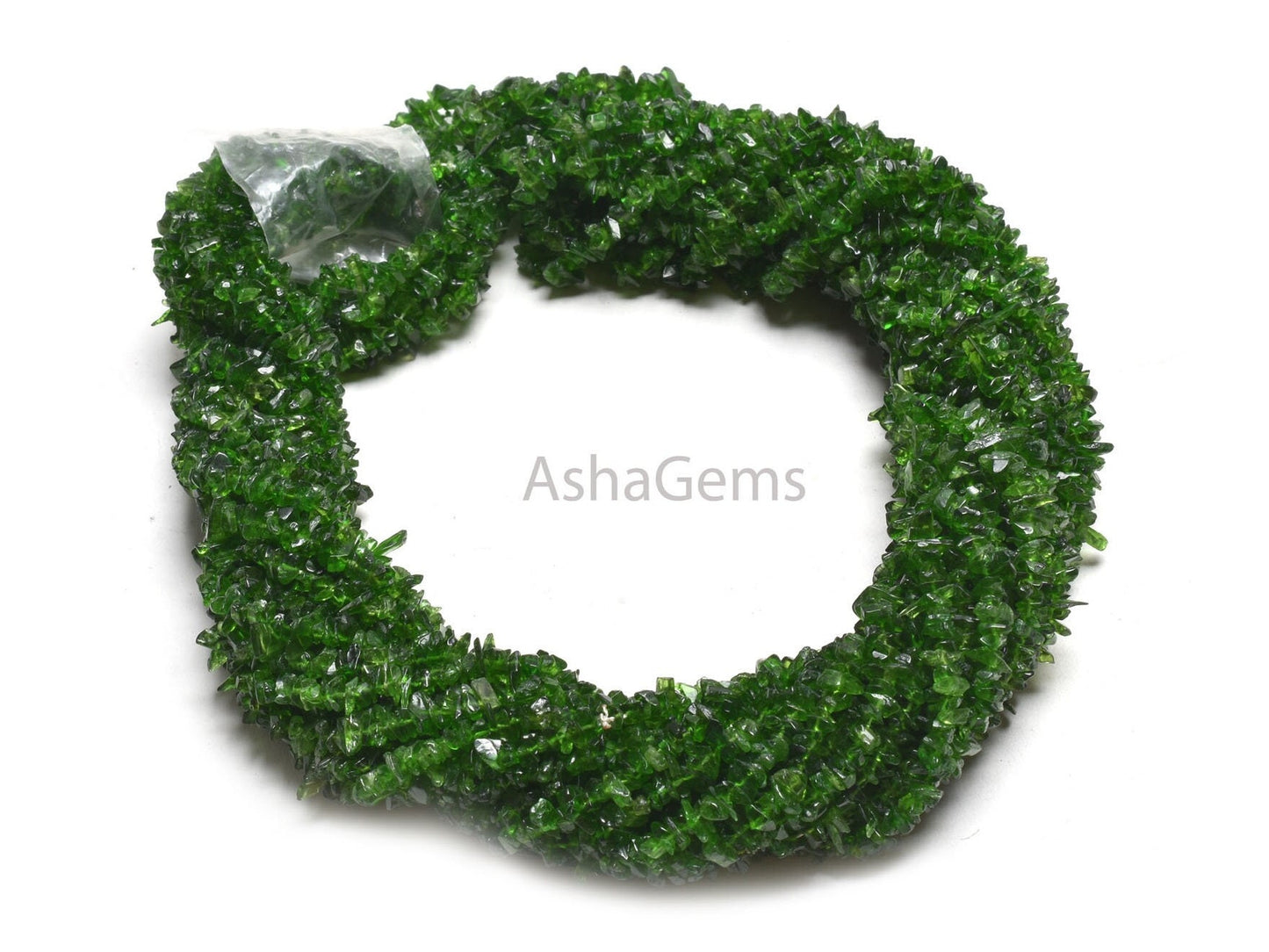 AAA Quality Natural Chrome Diopside Uncut Chips Raw Gemstone Beads,34" Strand Green Chrome Rough Smooth Tiny Chip Beads, Chrome Bead Jewelry