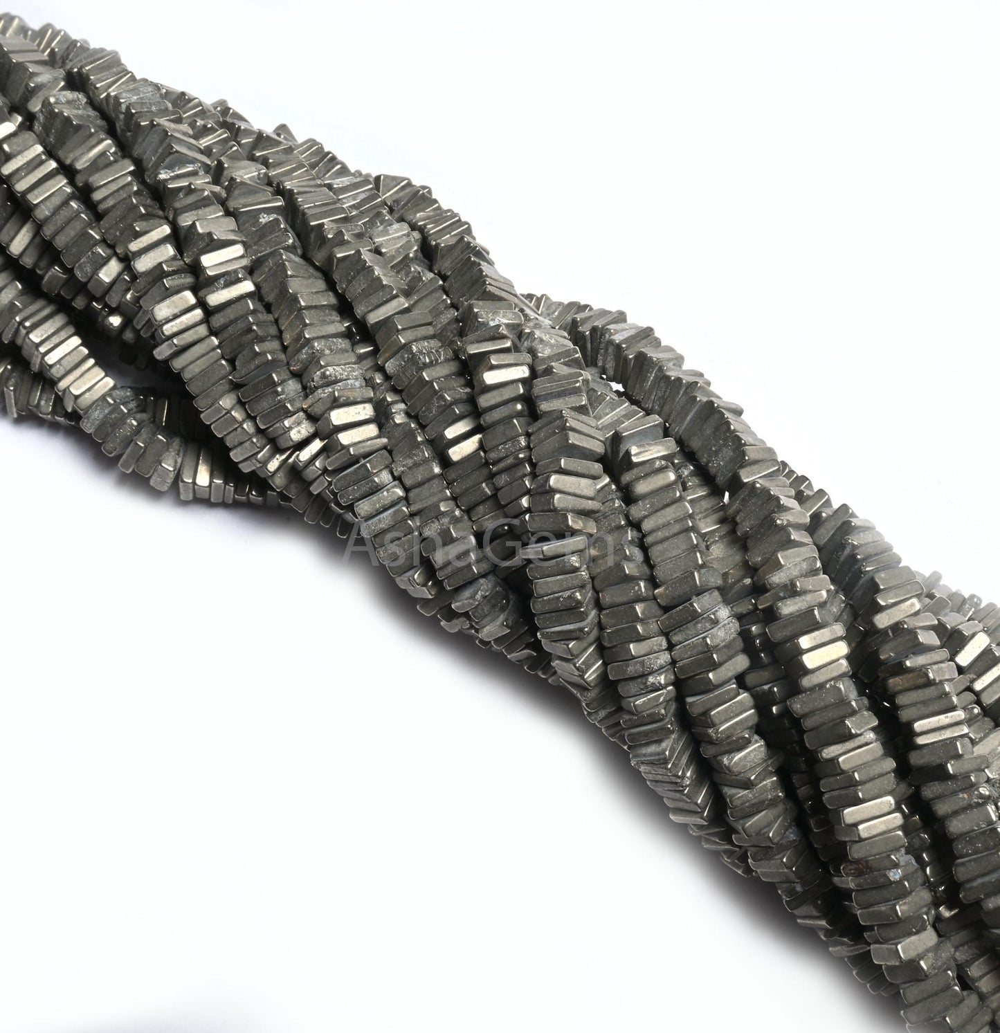 Beautiful Pyrite Smooth Heishi Square Shape Beads,5,5.5mm Natural Pyrite Gemstone Beads, Pyrite Plain Handmade Flat Square Bead Jewelry SALE