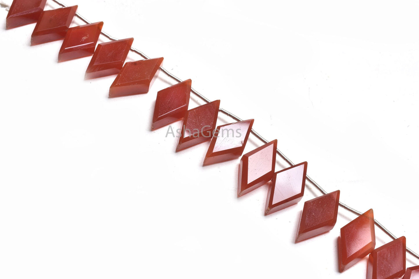 AAA Quality Red Onyx Faceted Rhombus Shape Beads,9-18 mm Red Onyx Fancy Flat rhombus Side Drill Gemstone Briolette Beads Jewelry Crafts SALE