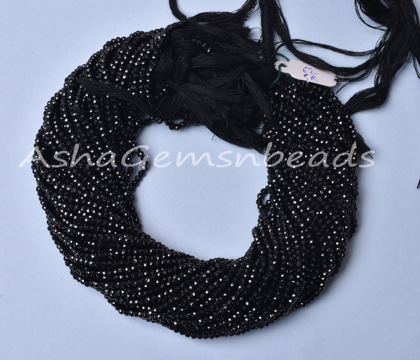 13"Strand Black Spinel Micro Cut Rondelle Faceted Gemstone Beads,3 mm,AAA Quality,Black Spinel Beads,Jewelry Making Crafts,Spinel Faceted
