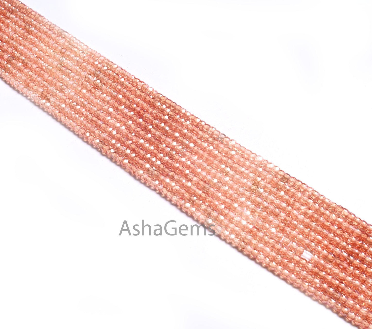 AAA Brown Shaded Zircon Faceted Rondelle Beads,3 mm Amazing Cubic Zircon Micro Cut Gemstone Beads,13" Strand Brown Zircon Machine Cut Bead