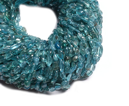 Fine Quality Apatite Smooth Nugget Gemstone Loose Beads, Natural Blue Apatite Tiny Nugget Uneven Handmade pebble Beads Jewelry Making Crafts (AG 22293)