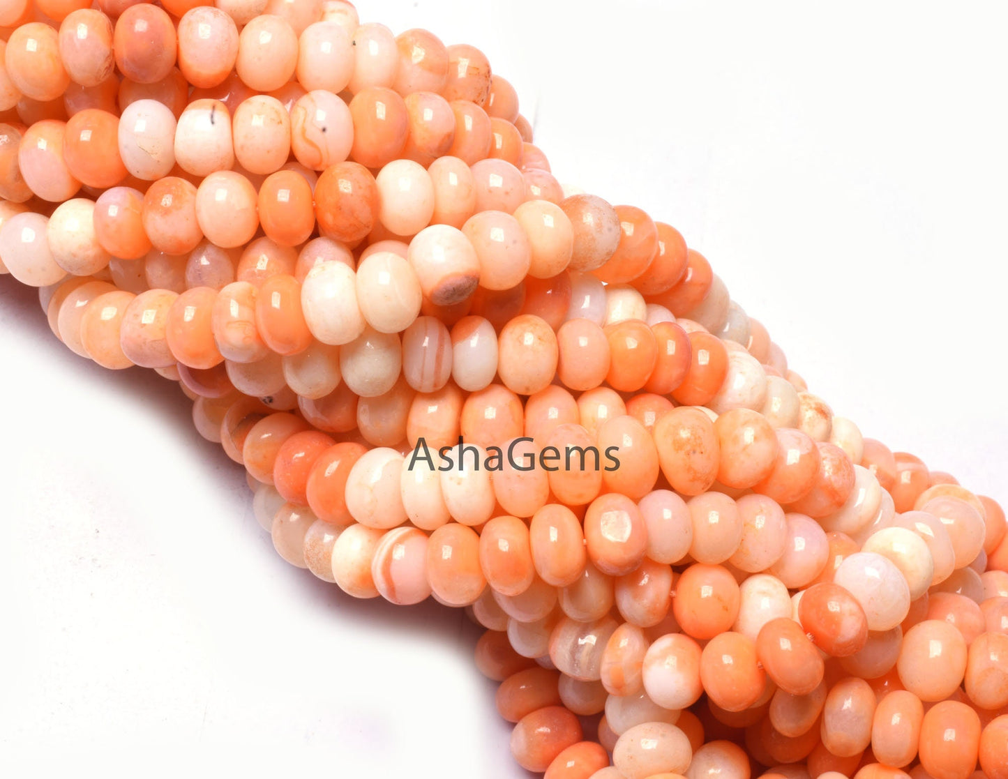 Beautiful Shaded Orange Opal Smooth Rondelle Beads, AAA Fire Opal Color beads, carrot Orange opal Plain Gemstone beads Necklace Jewelry SALE