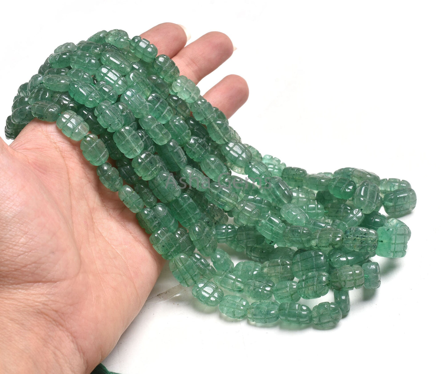 Beautiful Green Strawberry Handmade Carving Beads, Fine Strawberry Quartz Carved Uneven Oval Beads Gemstone Carve Fancy Bead Jewelry makings