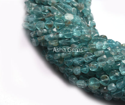 Sky Blue Apatite Smooth Coin Gemstone Beads,13" Strand Natural apatite Uneven Flat Coin Straight Drill Beads, Sky Apatite Bead Jewelry Sale