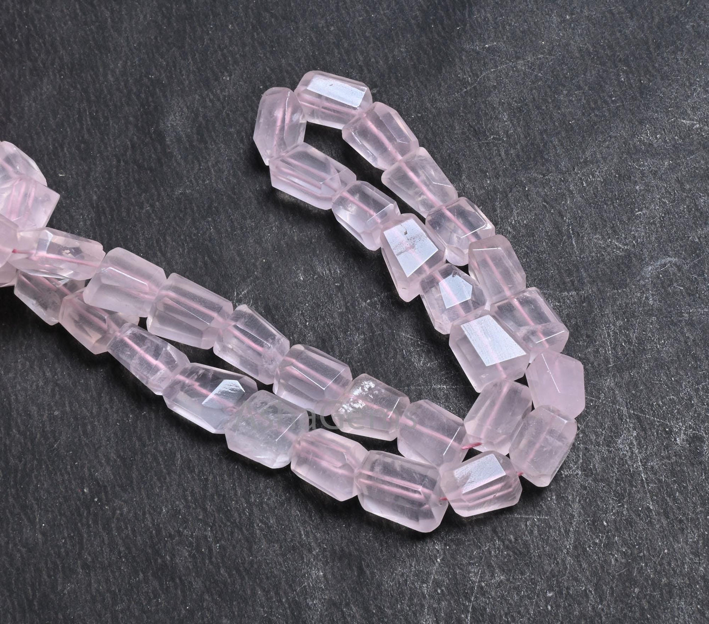 AAA Quality Pink Rose Quartz Faceted Nugget Gemstone Beads, Natural Rose Quartz Tumble Handmade Indian Cut Quartz Bead Necklace Jewelry SALE