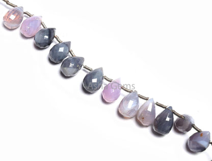8" Beautiful Lavender, Blue Opal Faceted Drop Shape Gemstone Beads,7-11 mm Shaded Opal Teardrop Briolette Beads, Fine Lavender Beads Jewelry