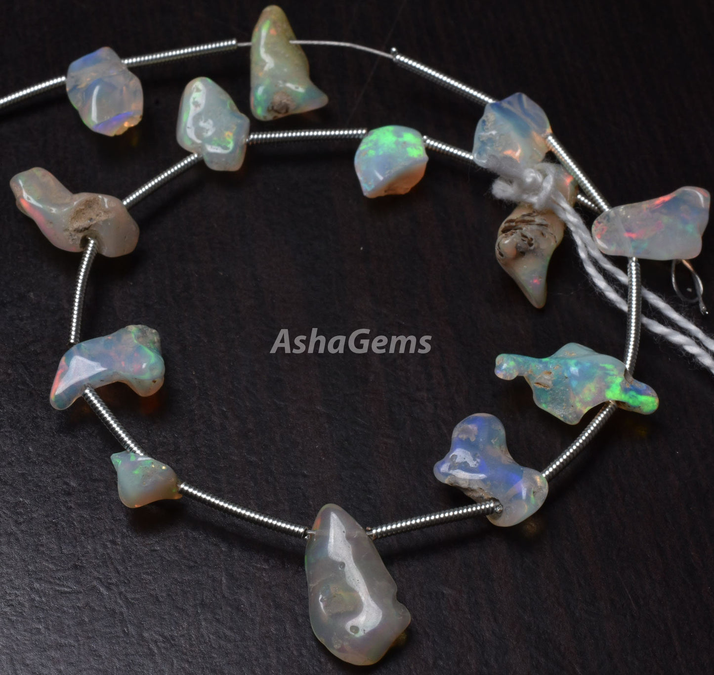 Colorful Flashy Fire Natural Ethiopian Opal Rough Beads, Ethiopian Opal Untreated Gemstone Bead, Beautiful Welo Fire Opal Raw Nuggets Beads