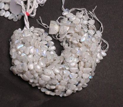 Natural Blue Fire Rainbow Moonstone fancy D Shape beads, Flashy White rainbow moonstone Half moon Smooth handmade Gemstone Bead Jewelry SALE