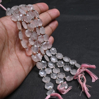 Beautiful Pink Rose Quartz fancy Daisy Flower Shape Carving Beads, Fine Natural Rose Quartz faceted Carve Flower Gemstone Beads Jewelry SALE
