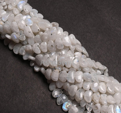 Natural Blue Fire Rainbow Moonstone fancy D Shape beads, Flashy White rainbow moonstone Half moon Smooth handmade Gemstone Bead Jewelry SALE