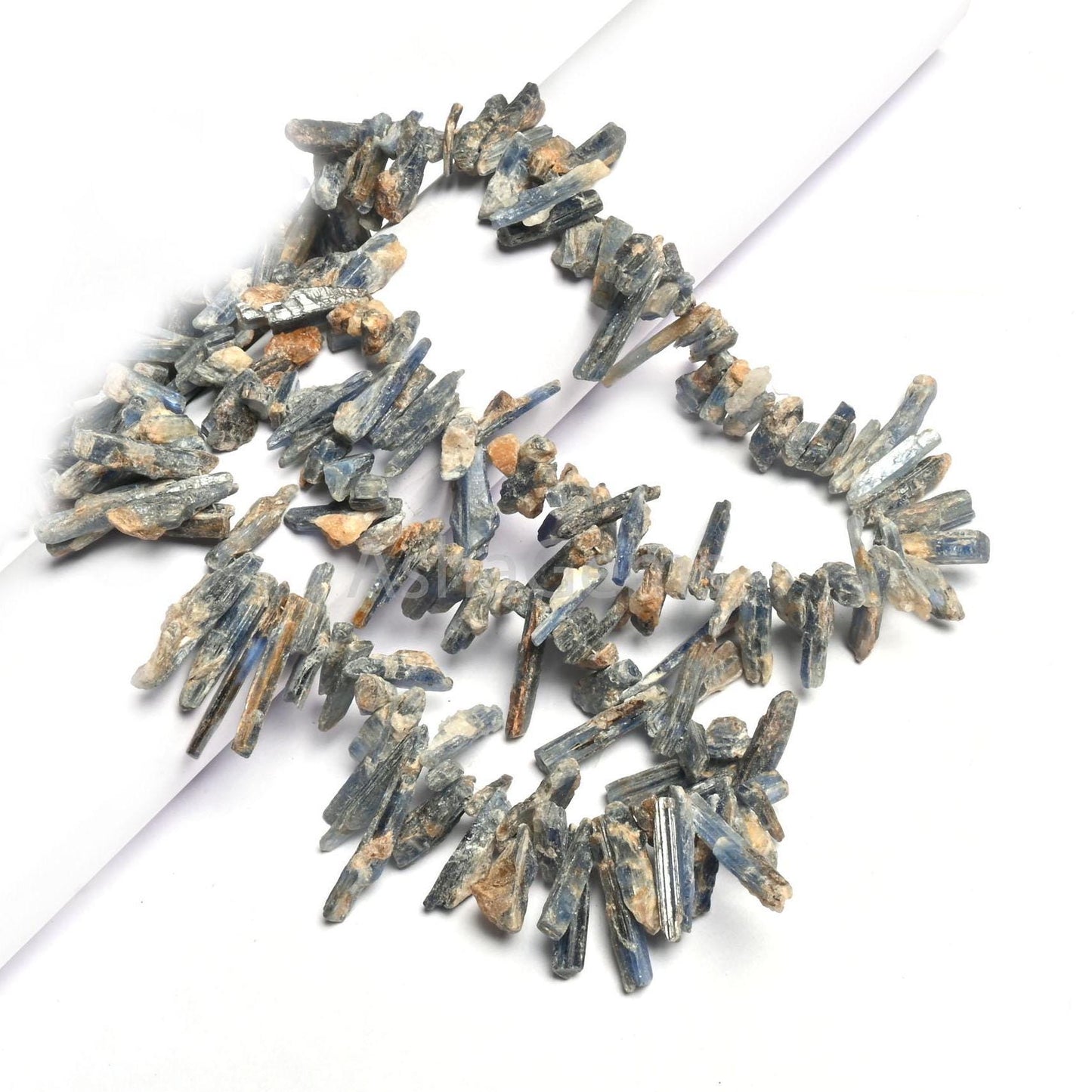 Natural Kyanite Beads, Kyanite Rough Beads,16" Strand Blue Kyanite Unpolish Long Stick Uneven Shape Gemstone Beads, Side Drill Raw Bead SALE