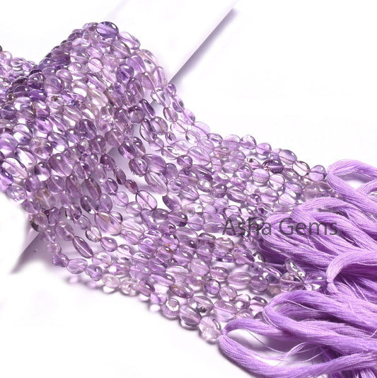 AAA Quality Pink Amethyst Tiny Nugget Gemstone Loose Bead,12" Strand Pink Amethyst Handmade Uneven Tumble Straight Drill Beads Jewelry Craft (AG 22280)