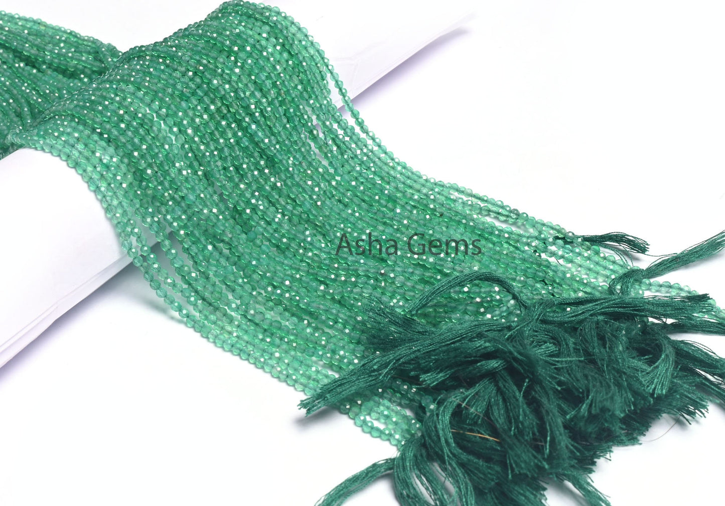 Beautiful Natural Green Onyx Micro Cut Rondelle Faceted Gemstone Beads 2.5 mm,AAA Quality Onyx Faceted Roundelle Bead Jewelry Making Crafts