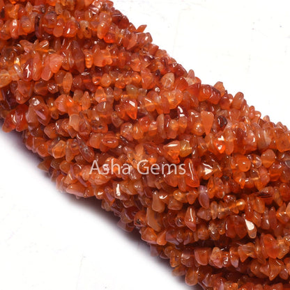 Fine Quality 34" Strand Natural Carnelian Uncut Chips Gemstone Beads ,Red Carnelian Smooth Raw Rough Tiny Nugget Bead, Carnelian Beads SALE