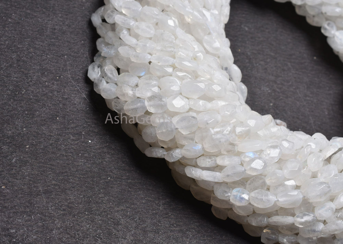 Beautiful Blue Fire Rainbow Moonstone Oval Faceted Beads,12.5" Natural white rainbow Handmade Indian Cut Oval Gemstone Beads Jewelry Crafts