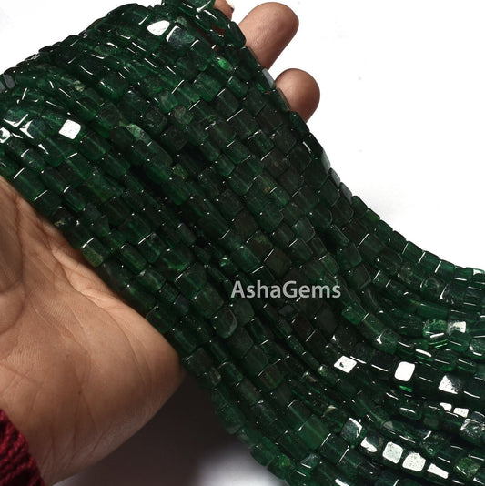 Natural Green Mica Square Shape Smooth Gemstone Beads, Plain Mica Beads, Green Mica Handmade Uneven Square Beads, Mica Jewelry Making SALE