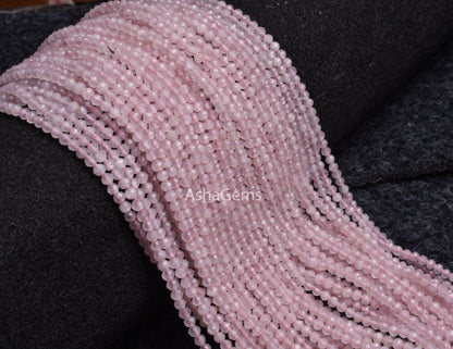 Beautiful Pink Rose Quartz Micro Cut Faceted Beads 3 mm Natural Rose Quartz Machine Cut Rondelle Bead Jewelry Making,Pink Gemstone Bead SALE