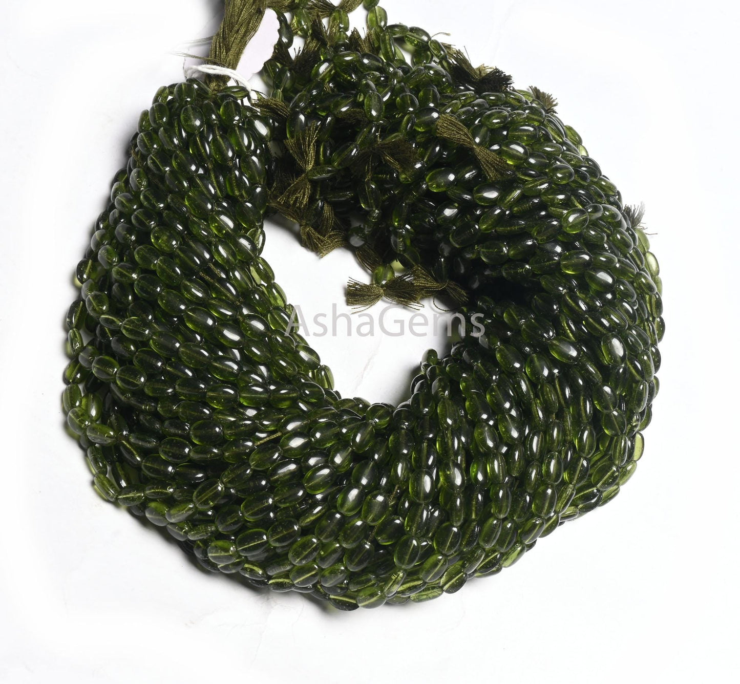 5.5-7.5 mm Beautiful Green Apatite Color Hydro Smooth Oval Shape Beads,13"Fine Heena Green Hydro Plain Oval Handmade Bead Jewelry Craft SALE