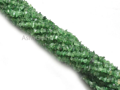 AAA Quality Tsavorite Tiny Uncut Chips smooth Beads, Natural Green Garnet Small Size Chip Gemstone Bead, Tsavorite Garnet Bead Jewelry Craft