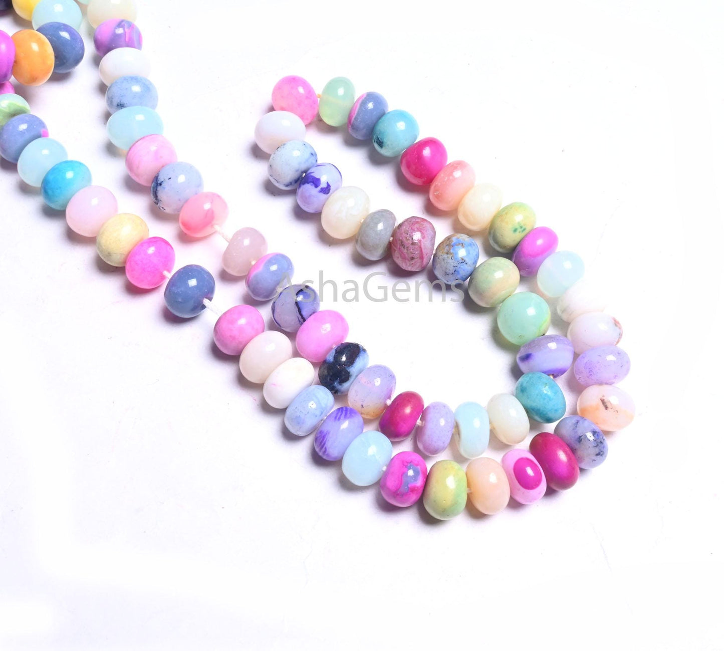 Wonderful Multi Shaded Opal Rondelle Smooth Gemstone Beads, Fine Disco Opal Beads, Mix Color Multi Opal Plain Bead Jewelry Making Craft SALE