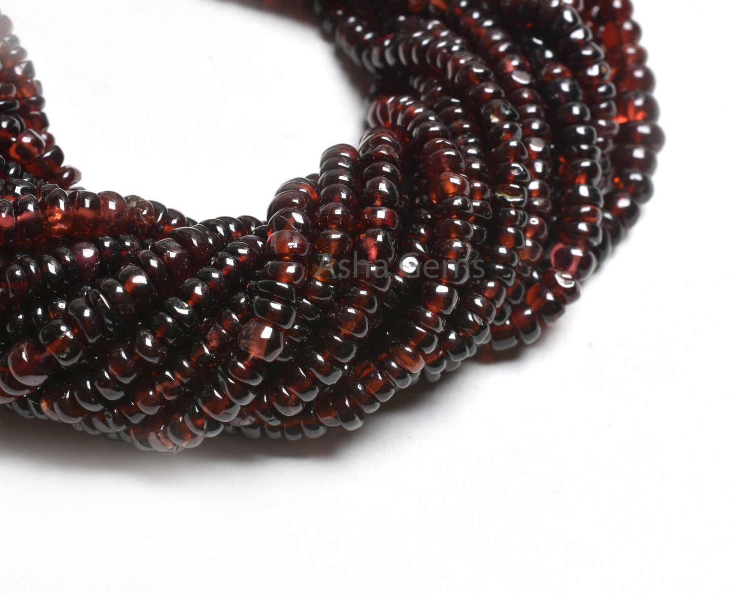 Natural Red Garnet Smooth Rondelle Beads,16 inch Strand Garnet Beads, Garnet Plain handmade Gemstone Beads Jewelry Makings Handicraft SALE