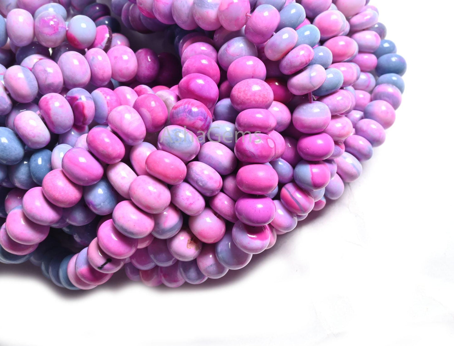 Beautiful Multi Pink Blue Opal Gemstone Beads,8 mm Shaded Opal Smooth Rondelle Beads,16" AAA Quality Multi Opal Handmade Beads Jewelry Craft