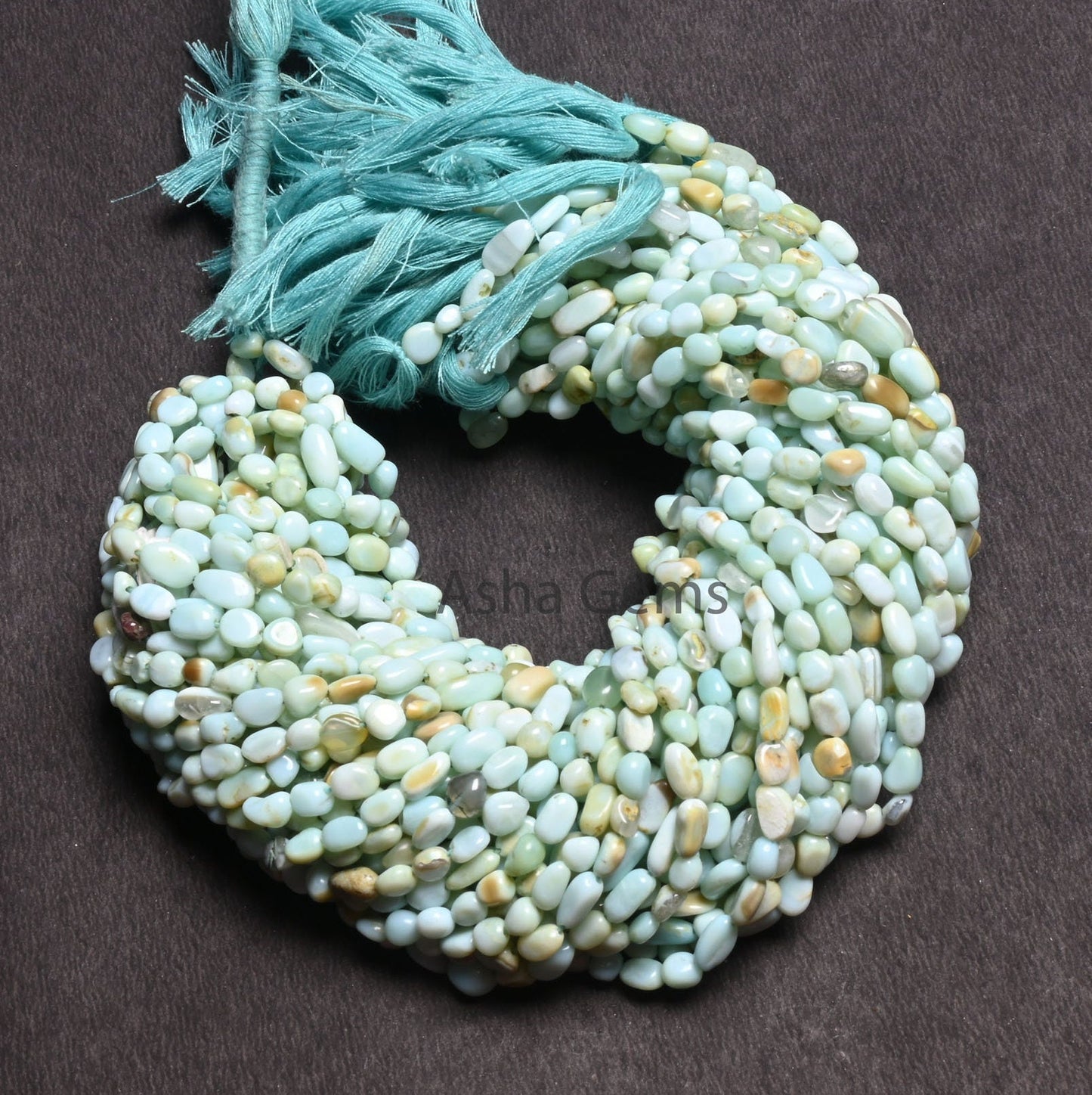 Beautiful Blue Peru Opal Smooth Nugget Beads, Peruvian Boulder Opal Tiny Nuggets Gemstone Loose Beads Jewelry Making Craft Opal Tumble Beads