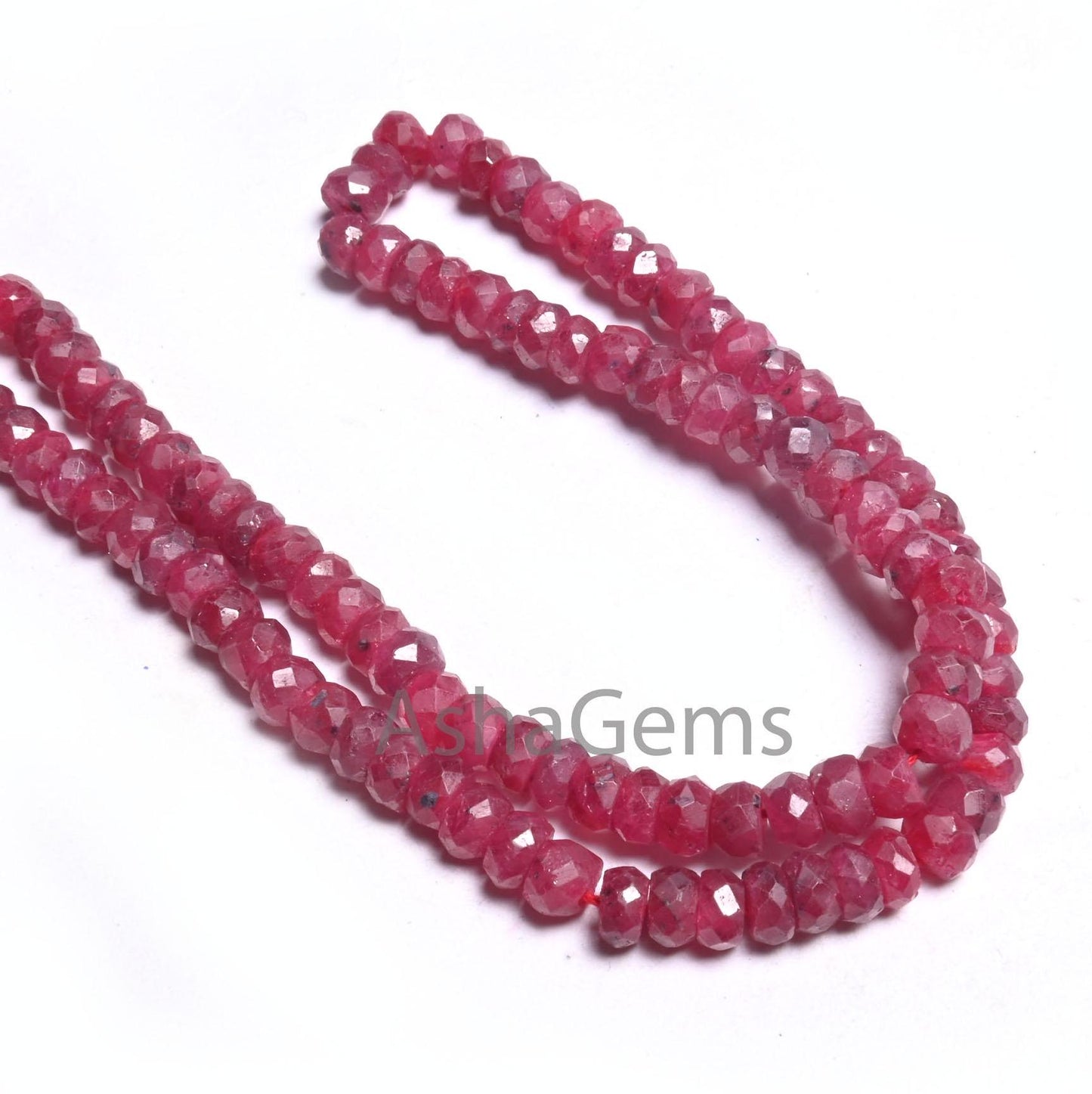 Beautiful Red Ruby Faceted Indian Cut Beads, Fine Ruby Corundum Faceted rondelle Shape Gemstone Ruby Handmade Beads Necklace making Jewelry