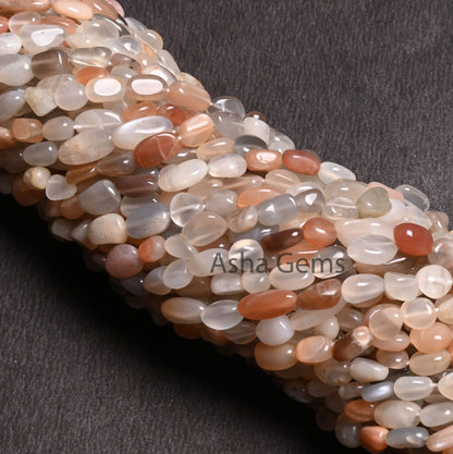 Natural Multi Moonstone Smooth Nugget Gemstone Beads, Multi Color disco Moonstone Tiny Nuggets, Moonstone Handmade Beads Jewelry Crafts SALE (AG 22283)