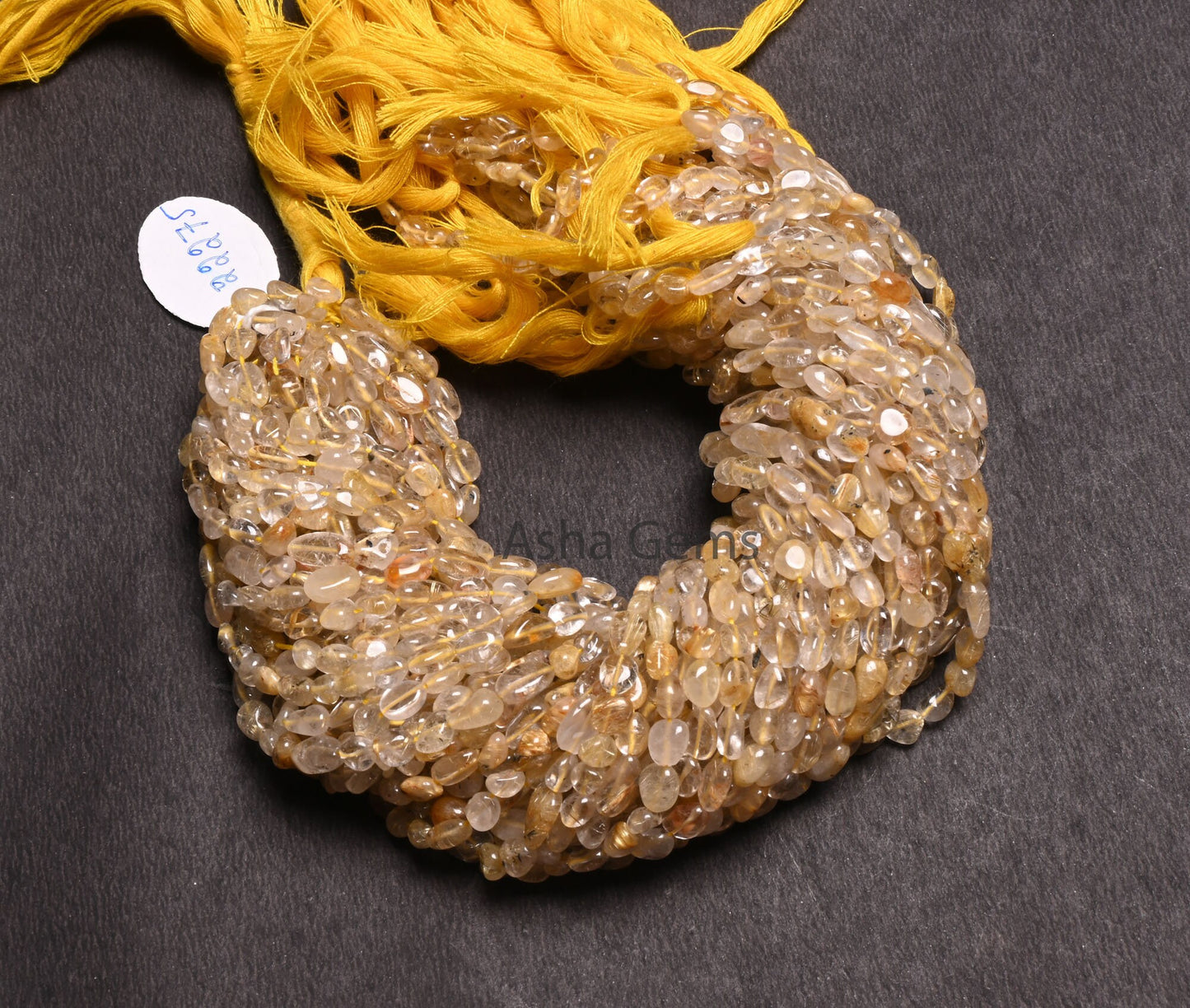 Natural Golden Rutile Smooth Tiny Nugget Gemstone Loose Beads, Beautiful Golden Rutile Plain Handmade Nugget Shape Rutile Bead Jewelry Craft (AG 22275)