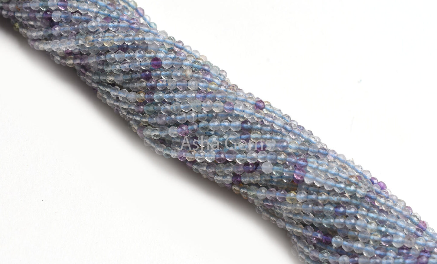 AAA Blue Fluorite Faceted Rondelle Shape Gemstone Beads,2.4 mm Natural Fluorite Micro Cut Tiny Beads Fluorite Bead Jewelry Making Craft SALE