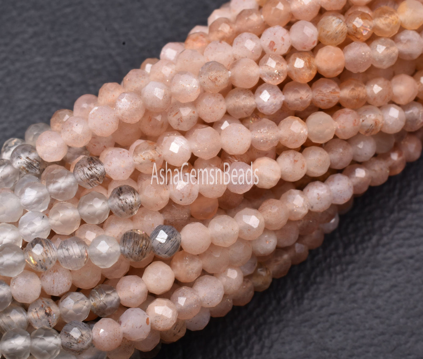 Natural Multi Moonstone Machine Cut Faceted Beads,2.5mm AAA Multi Color Moonstone Micro Faceted Rondelle Beads,Moonstone beads Jewelry Craft