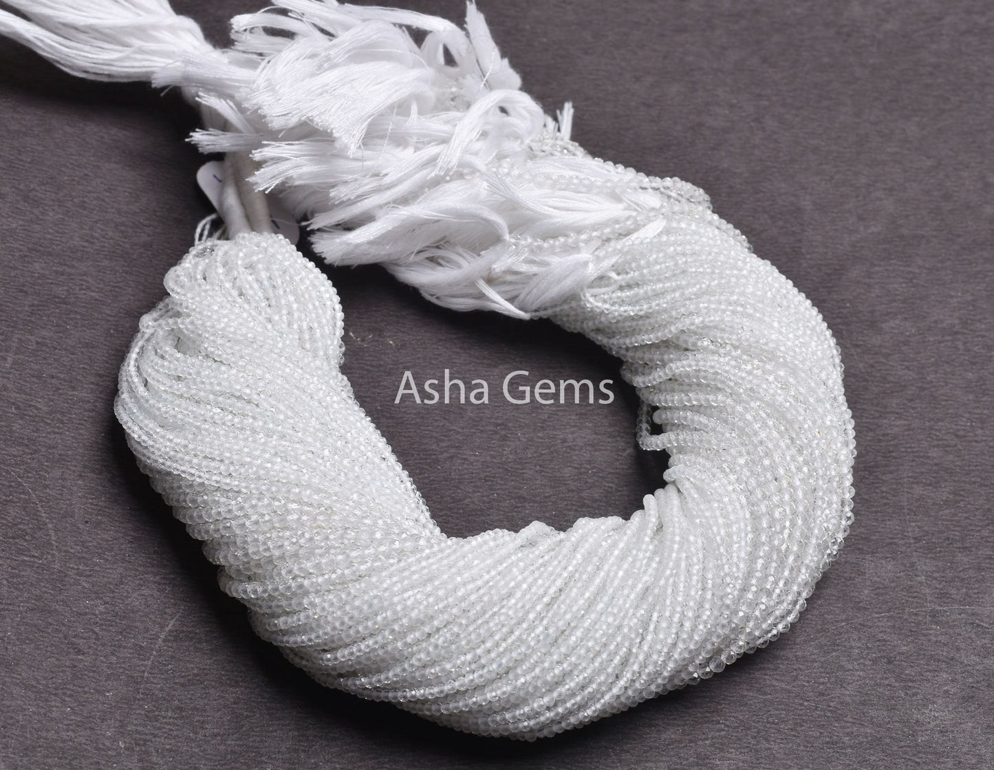 AAA Quality Natural Topaz Machine Cut Tiny Rondelle Beads,2mm,2.75 mm White Topaz Micro Cut Gemstone Beads,13" Real Topaz Bead Jewelry Craft