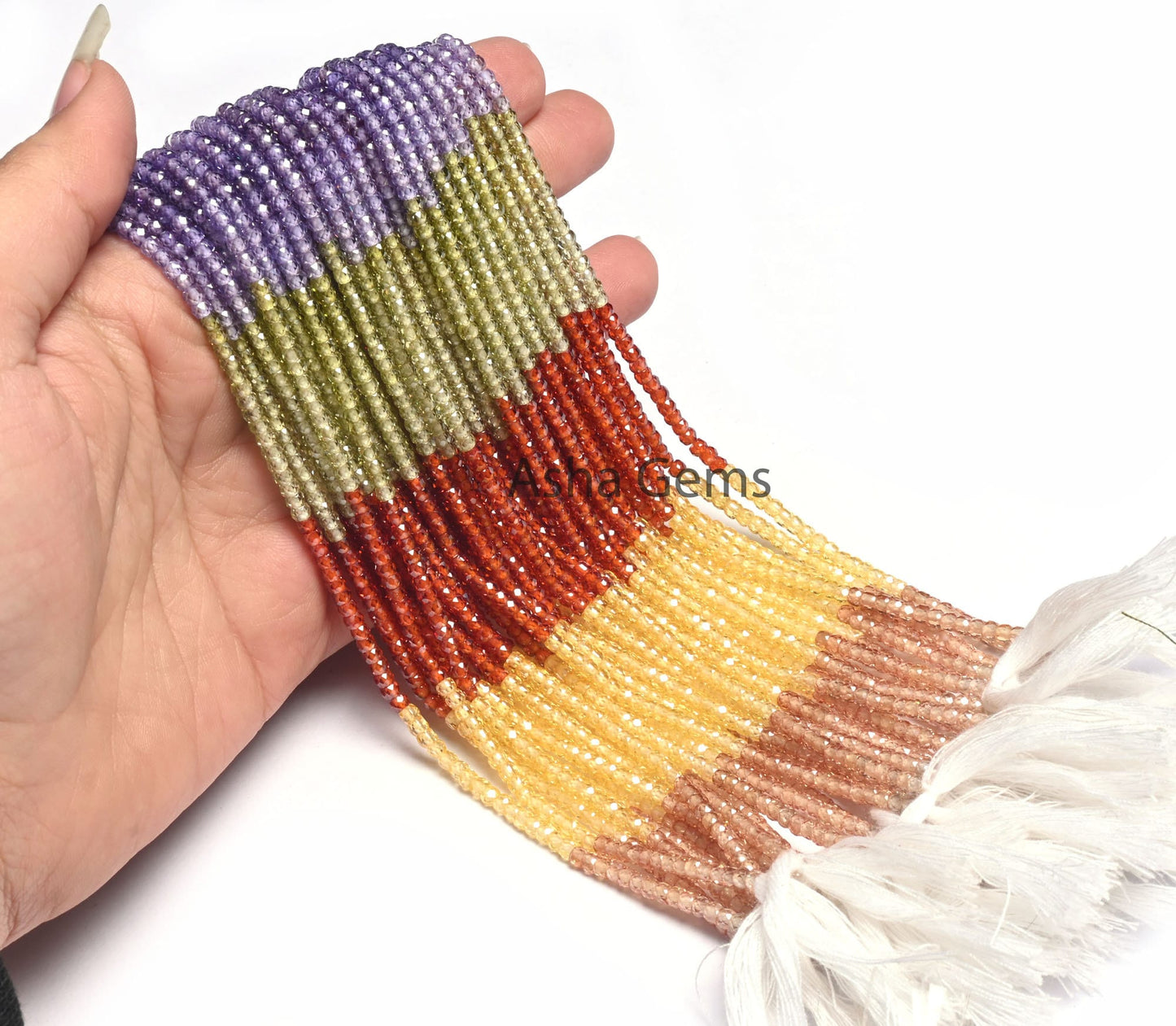 Beautiful Multi Color Shaded Zircon machine Cut Rondelle Beads,3mm Cubic zirconia Micro Cut Faceted Beads, Zircon Bead Jewelry Necklace SALE