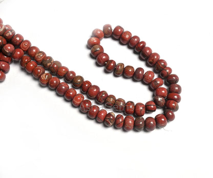 Natural Red Jasper Smooth Rondelle Shape Gemstone Beads,8-9 mm Fine Blood jasper Plain Handmade Beads, Shaded jasper Beads Necklace Jewelry