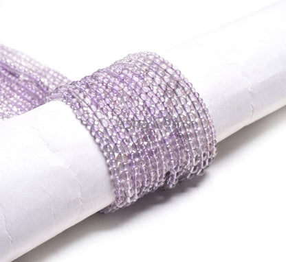 Light Purple Amethyst Smooth Round Shape Gemstone Beads, Fine Brazil Amethyst Round Ball Beads, Blue Amethyst Bead Jewelry Making Craft SALE