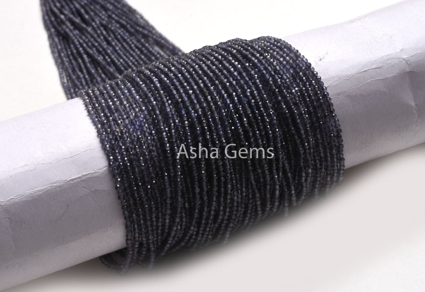 Sale 13" Strand Beautiful Natural Blue Iolite Micro Cut Beads,2.2 mm AAA Quality Iolite Faceted Machine Cut Rondelle Gemstone Bead Jewelry