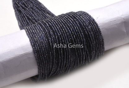 Sale 13" Strand Beautiful Natural Blue Iolite Micro Cut Beads,2.2 mm AAA Quality Iolite Faceted Machine Cut Rondelle Gemstone Bead Jewelry